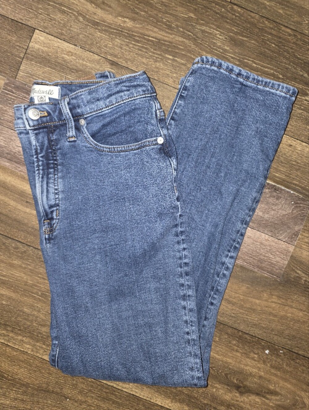 Madewell "The Perfect Vintage Straight Jean" In Blue Denim Size 28